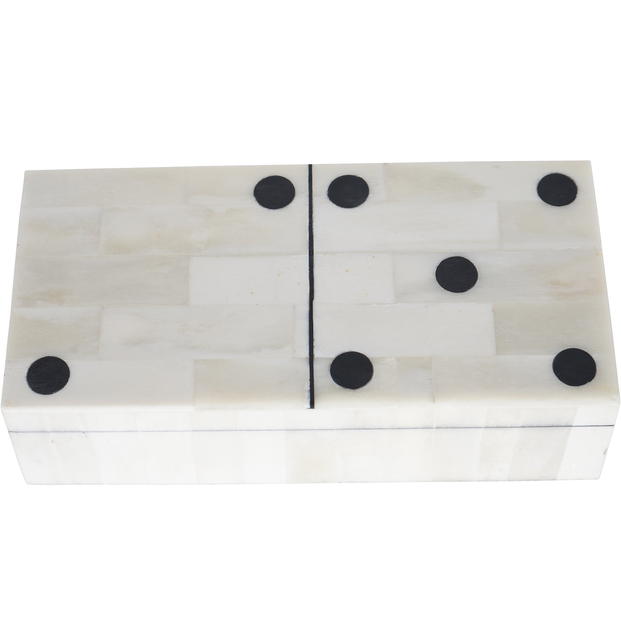 Chollerford Off White Bone Inlay Dominoes Box